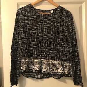 Black & white blouse. NWT.